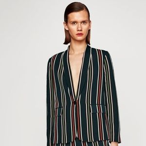 Zara Woman striped blazer sz XS